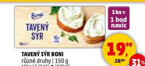 TAVENÝ SÝR BONI různé druhy, 150 g 