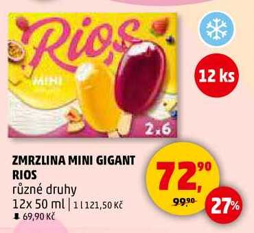 ZMRZLINA MINI GIGANT RIOS různé druhy, 12x 50 ml 