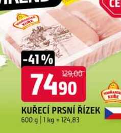 Kuřecí prsní řízky 600g