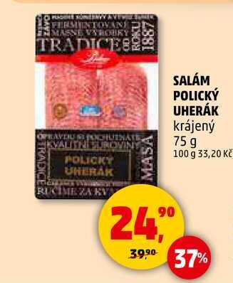 SALÁM POLICKÝ UHERÁK krájený, 75 g 