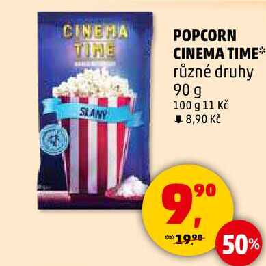 POPCORN CINEMA TIME různé druhy, 90 g 
