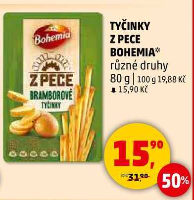 TYČINKY Z PECE BOHEMIA různé druhy, 80 g