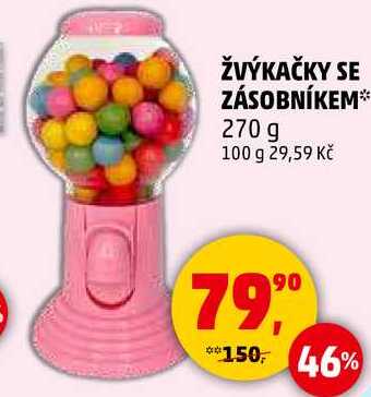 ŽVÝKAČKY SE ZÁSOBNÍKEM, 270 g 