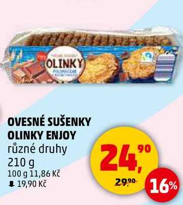 OVESNÉ SUŠENKY OLINKY ENJOY různé druhy, 210 g  
