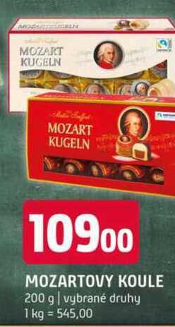 Mozartovy koule 200 g vybrané druhy 