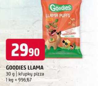 Goodies llama 30 g křupky pizza 