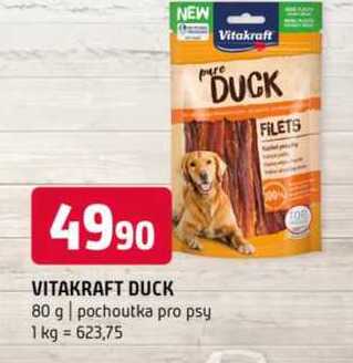 Vitakraf duck 80 g pochoutka pro psy