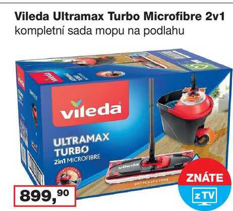 Vileda Ultramax Turbo Microfibre 2v1 kompletní sada mopu na podlahu