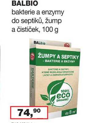 BALBIO bakterie a enzymy do septiků, žump a čističek, 100 g  
