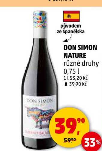 DON SIMON NATURE různé druhy, 0,75 l
