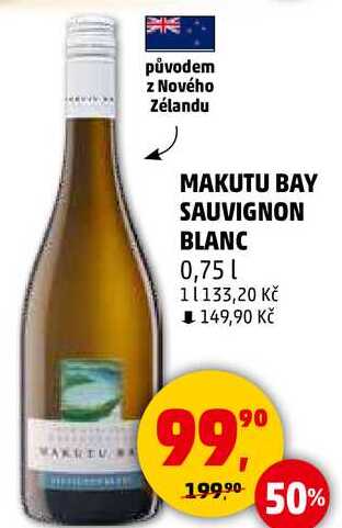 MAKUTU BAY SAUVIGNON BLANC, 0,75 l