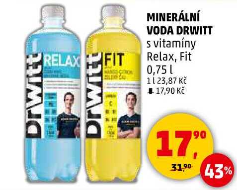 MINERÁLNÍ VODA DRWITT s vitamíny Relax, 0,75 l 