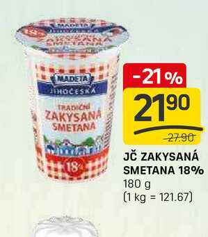 JČ ZAKYSANÁ SMETANA 18% 180 g