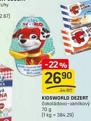 KIDSWORLD DEZERT čokoládovo-vanilkový 70 g 