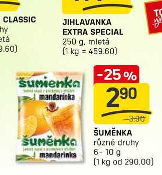ŠUMĚNKA různé druhy 6-10 g 