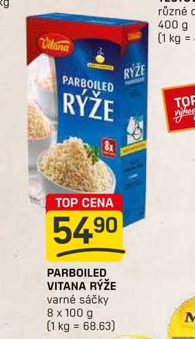 PARBOILED VITANA RÝŽE varné sáčky 8 x 100g