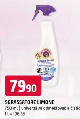 Sgrassatore limone 750 ml univerzální odmašťovač a čistič 