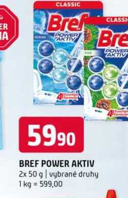 Bref power aktiv 2x 50 g vybrané druhy