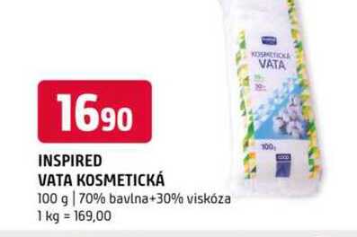Inspired vata kosmetická 100 g 70% bavlna+30% viskóza 