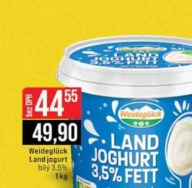 Weideglück Land jogurt bilý 3,5% 1kg 