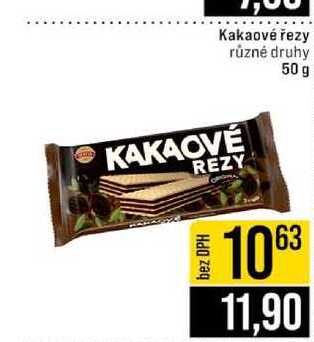 Kakaové řezy různé druhy 50 g 