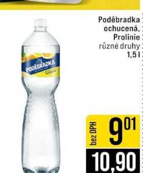 Poděbradka ochucená, Prolinie různé druhy 1,5l