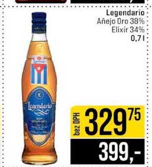 Legendario Añejo Dro 38% Elixir 34% 0,7l