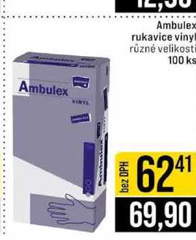 Ambulex rukavice viny různé velikosti 100 ks