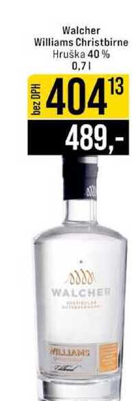 Walcher Williams Christbirne Hruška 40% 0,7l