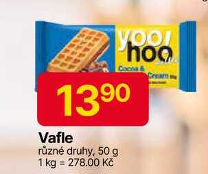 Vafle různé druhy, 50 g 