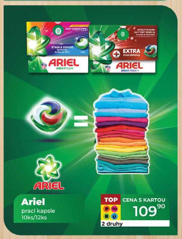 Ariel prací kapsle 10ks/12ks 