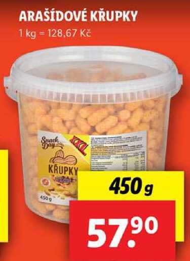 ARAŠÍDOVÉ KŘUPKY, 450 g