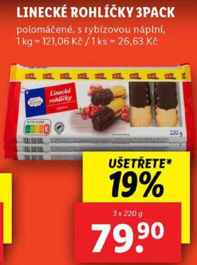 LINECKÉ ROHLÍČKY 3PACK, 3x 220 g