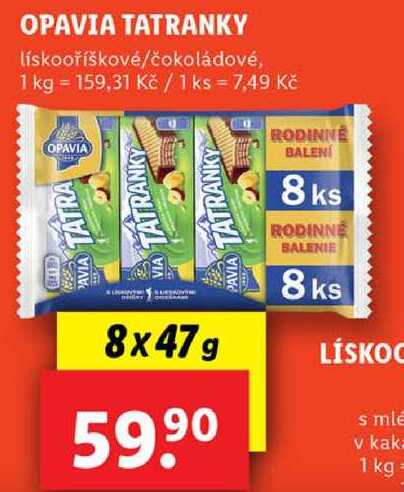 OPAVIA TATRANKY, 8x 47 g