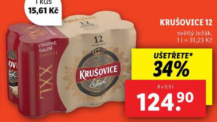 KRUŠOVICE 12, 8x 0,5 l