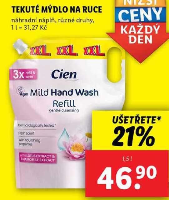 TEKUTÉ MÝDLO NA RUCE, 1,5 l 