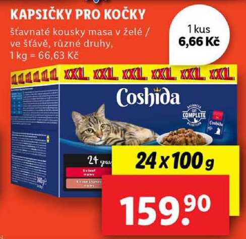 KAPSIČKY PRO KOČKY, 24x 100 g
