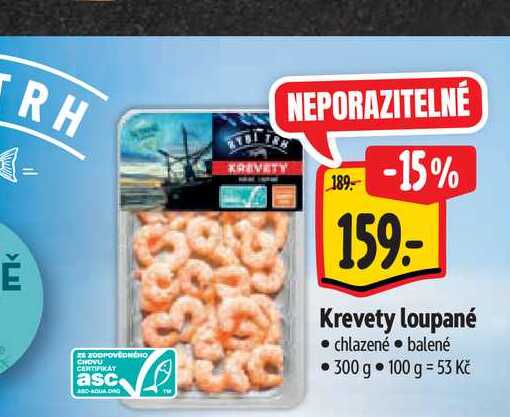  Krevety loupané chlazené 300 g