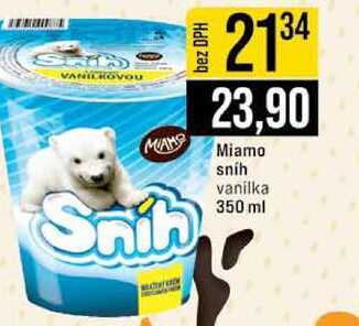 Miamo sníh vanilka 350 ml 