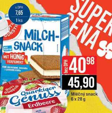 Mléčný snack 6 x 28 g 