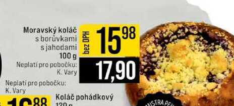 Moravský koláč s borůvkami s jahodami 100 g 