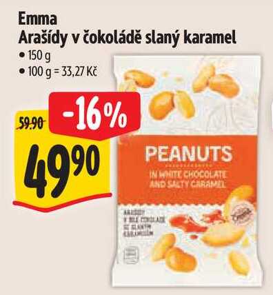 Emma Arašídy v čokoládě slaný karamel 150 g