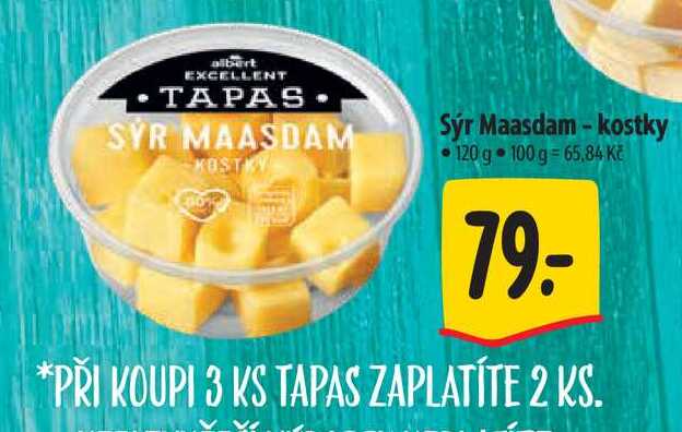   Sýr Maasdam-kostky 120 g  