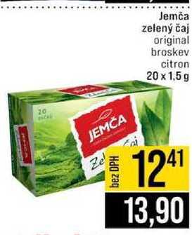 Jemča zelený čaj original broskev citron 20 x 1,5 g 