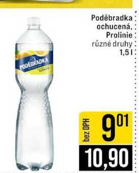 Poděbradka ochucená, Prolinie různé druhy 1,5l