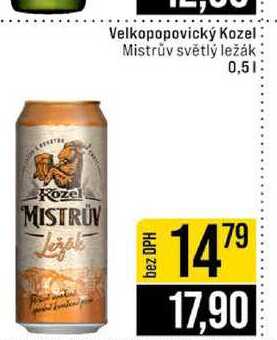 Velkopopovický Kozel Mistrův světlý ležák 0,5l