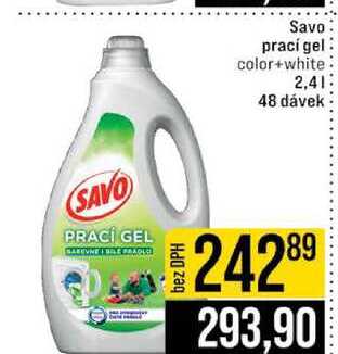 Savo prací gel color+white 2,4l