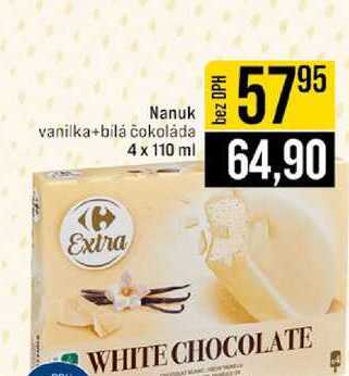 Nanuk vanilka+bílá čokoláda 4 x 110 ml 