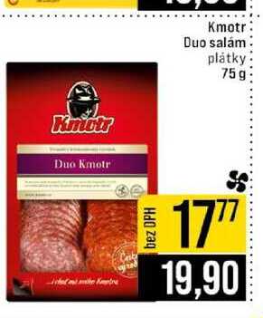 Kmotr Duo salám plátky 75g