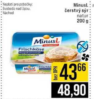 MinusL čerstvý sýr natur 200 g